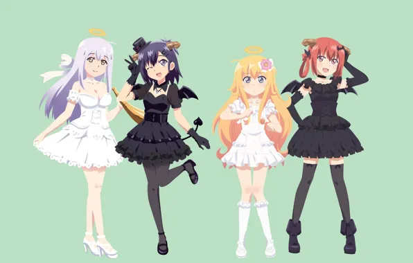 Kawaii, demon, girl, devil, dress, anime, pretty, angel