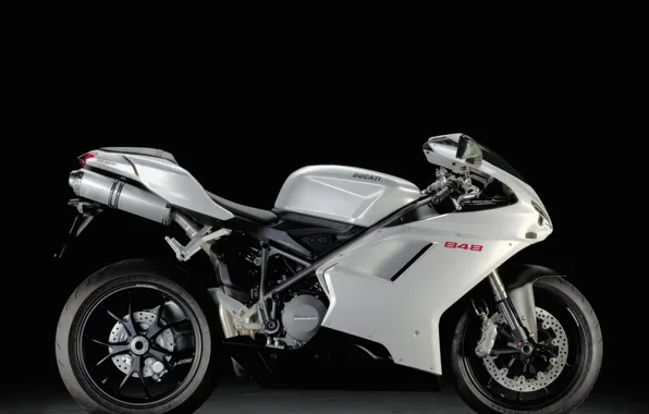 Picture white, Motorcycle, ducati