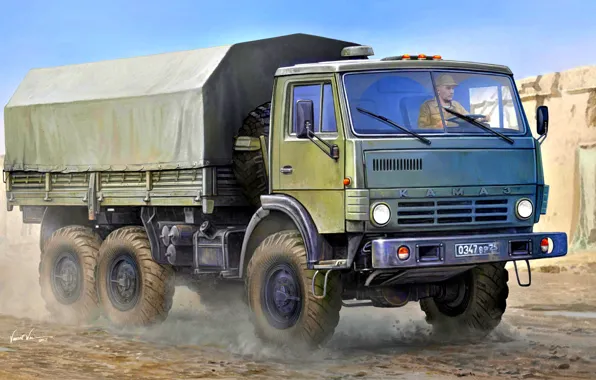 Picture Russia, Rover, army, four-wheel drive, terrain, KamAZ-4310, the basic model