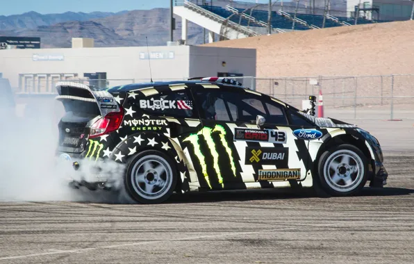 Picture Ford, Skid, Ken Block, Fiesta, RallyCross