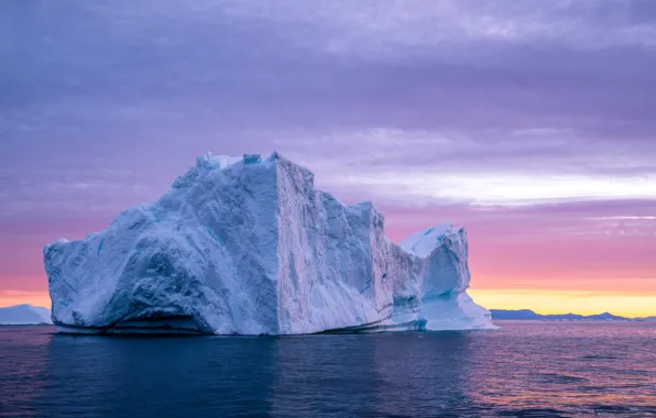Ice, winter, sea, the sky, water, clouds, snow, landscape