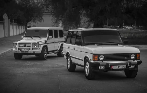 Picture mercedes, range rover, G55, classic, g class