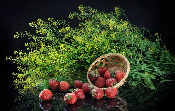 Summer, strawberry, still life, June