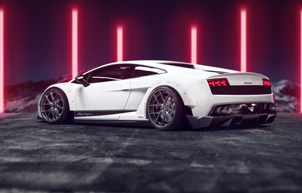 Auto, White, Machine, Gallardo, Car, Rendering, Lamborghini Gallardo, Matija Keser