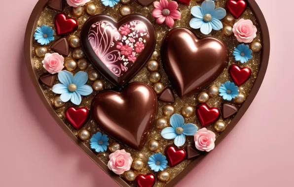Love, flowers, holiday, heart, heart, hearts, heart, Valentine's Day