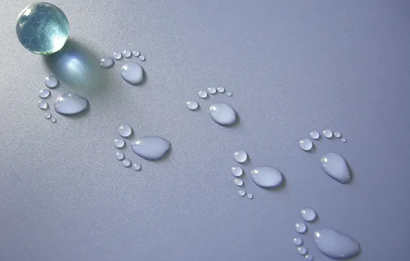 Drops, surface, traces