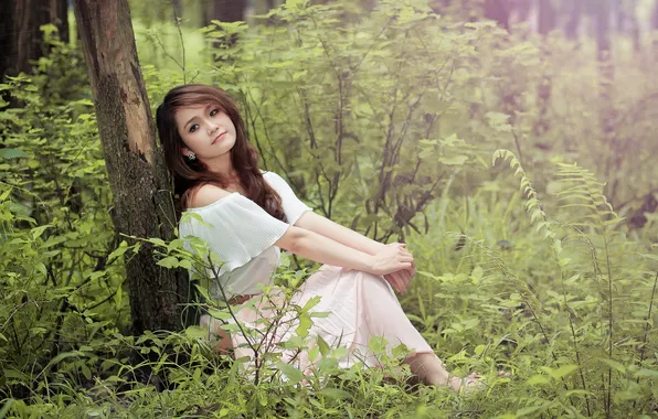 Look, girl, background