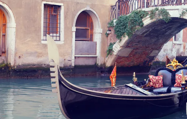 Italy, Venice, channel, gondola