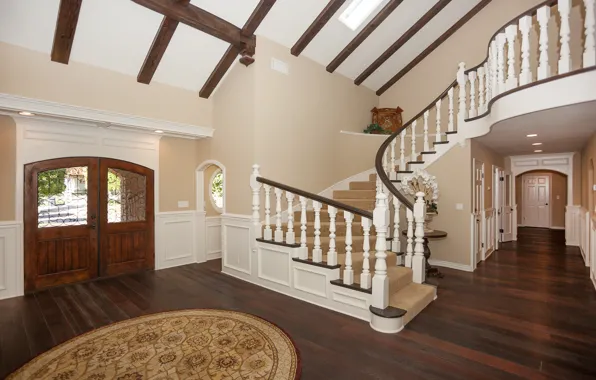 Design, style, Villa, interior, corridor, hall, entrance hall