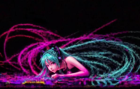 Girl, digital art, sonic, Stable Diffusion, neuronet, Ai art, pixel sound, original ai-artwork