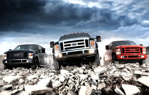 The sky, Ford, Ford, the front, Super Duty, F-350, pickup.jeep.SUV