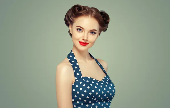 Girl, face, smile, model, makeup, hairstyle, Ryabusjkina Irina