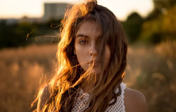 Girl, the sun, light, hair, Martin Kühn, Mary Zoe