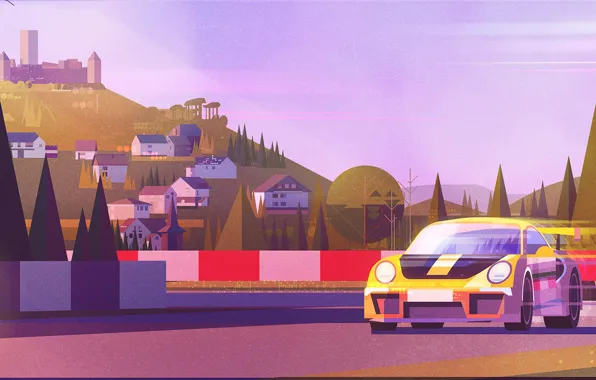 Style, Car, Art, Art, Porsche 911, Style, Digital, Illustration