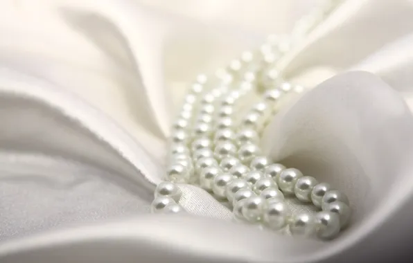 Silk, fabric, pearl, white
