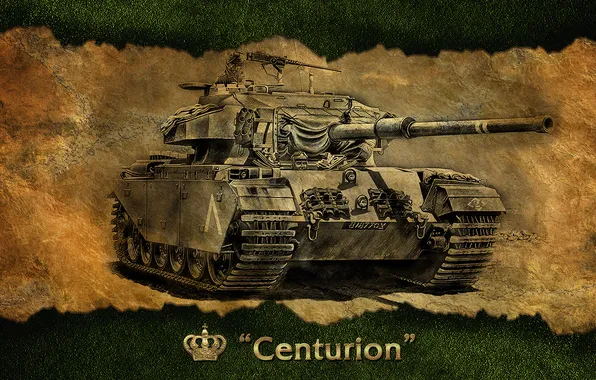 Picture England, art, tank, UK, tanks, WoT, World of Tanks, Centurion Mk. I