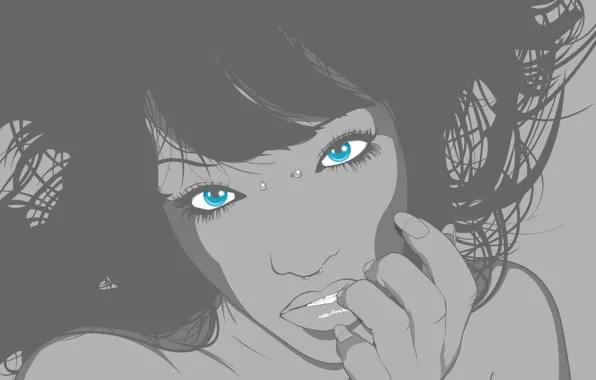 Picture eyes, Girl, vector