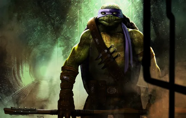 Picture art, Donatello, stick, Teenage Mutant Ninja Turtles, teenage mutant ninja turtles, Sewerage