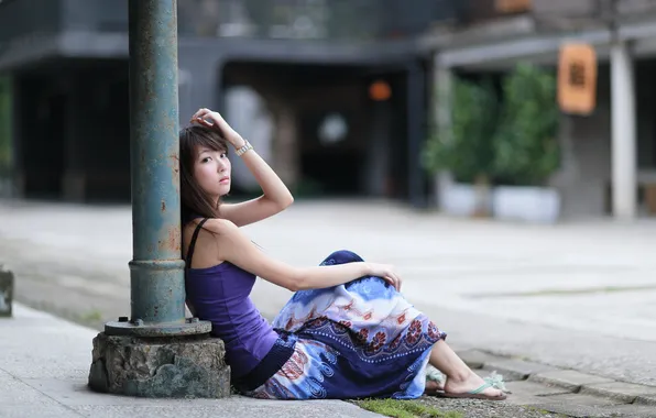 Girl, street, Asian