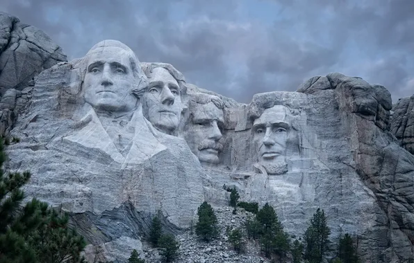 Picture face, rock, USA, presidents, South Dakota, mount Rushmore