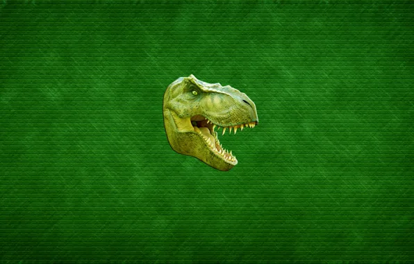 Picture green, dinosaur, predator, teeth, head, mouth