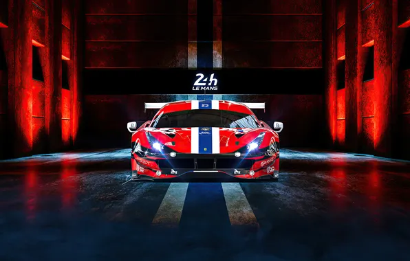 Picture Ferrari, sportcar, race car, 24 Hours of le Mans, Ferrari 488 GTE