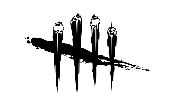 Picture logo, white, black, Dead by Baylight