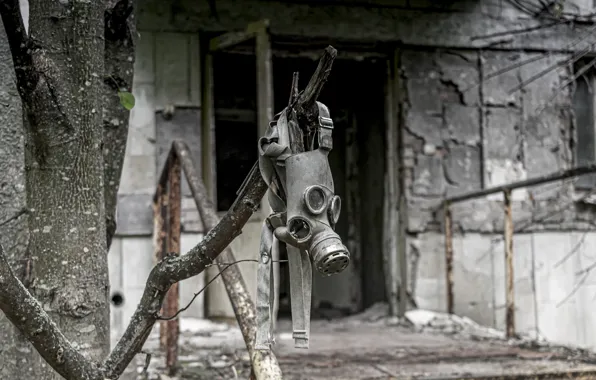 House, disaster, gas mask
