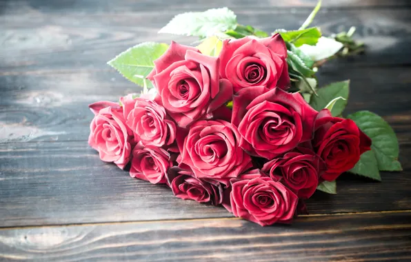 Picture table, roses, bouquet