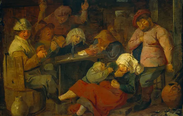 Picture, genre, Peasant Booze, Adrian Brower