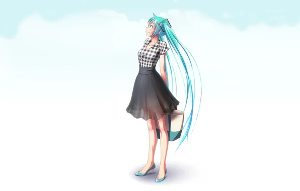 Girl, anime, art, bag, vocaloid, hatsune miku, takouji