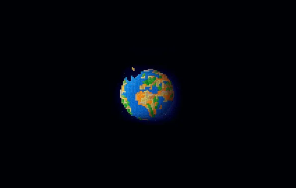 Picture earth, ball, Tetris