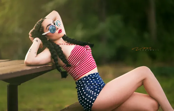 Picture summer, girl, glasses