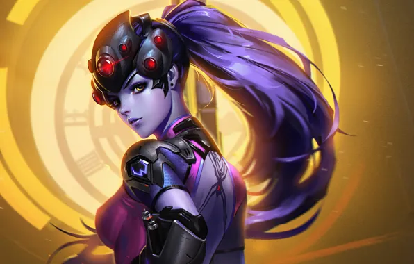 Wallpaper girl, background, Overwatch, Widowmaker images for desktop ...