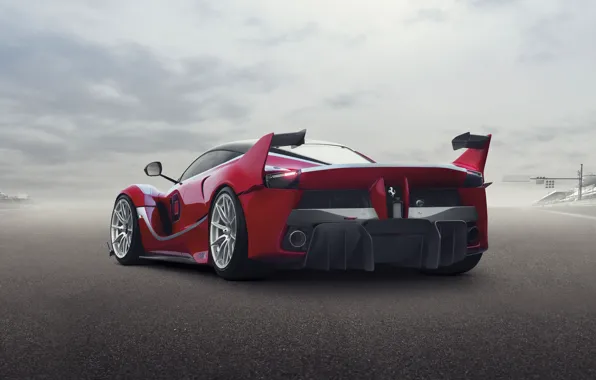 Background, Ferrari, Ferrari, supercar, rear view, FXX K