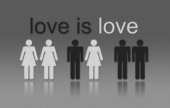 Picture love, pair, Love is love