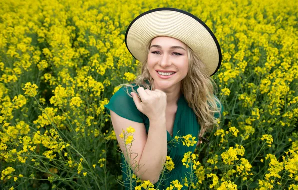 Picture field, girl, hat, rape