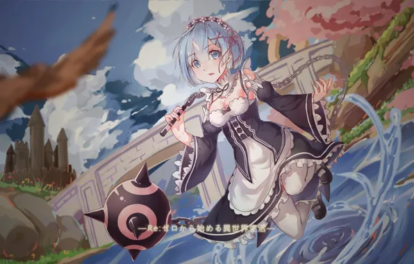 Anime, art, REM, Re: Zero Kara Hajime Chip Isek Or Seikatsu