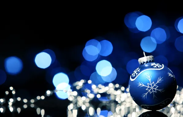 Winter, blue, pattern, ball, New Year, Christmas, the scenery, Christmas