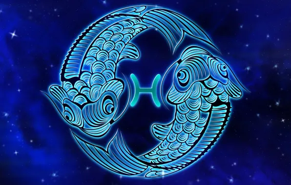 Picture space, fish, zodiac sign