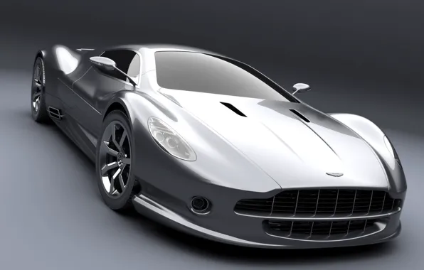 Aston Martin, silver, the concept