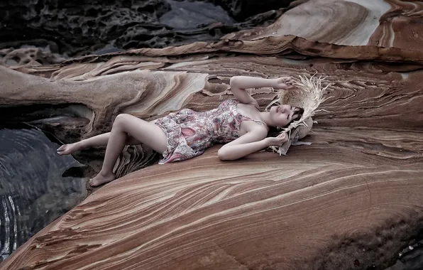 Girl, pose, background