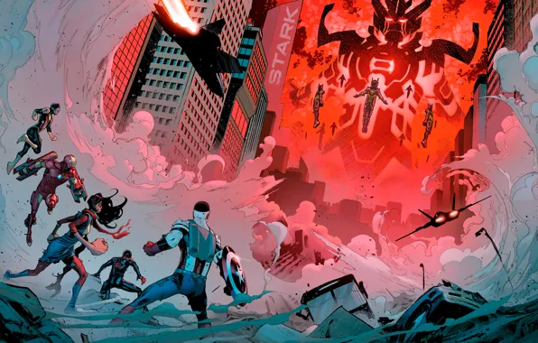 Comic, Iron man, Iron man, Captain America, Comics, Spider man, Spider-man, Captain America