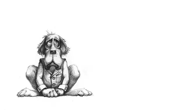 Figure, graphics, dog, dog, good dog, good dog, lonely dog