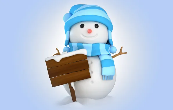 Picture winter, snow, snowman, christmas, new year, winter, snow, cute