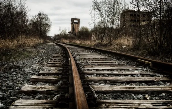 Landscape, perspective, railroad
