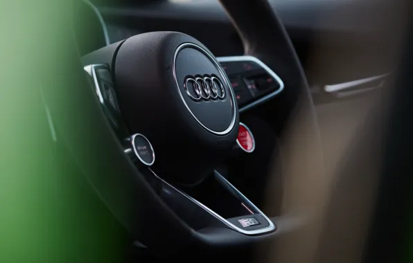 Download wallpaper Audi, logo, steering wheel, TT, Audi TT RS Coupe ...