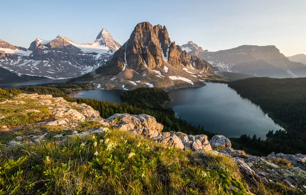 Mountains, nature, river