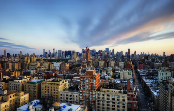Picture landscape, the city, New York City