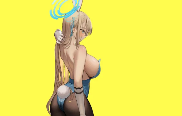 Girl, sexy, ass, anime, blonde, butt, babe, bunny